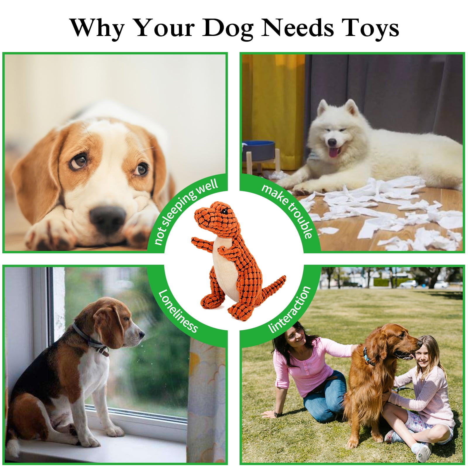 BOZLUN Dog Plush Toys Pets Rabbit Squeak Toy for Medium Large Dogs, Green, 9" 19 c99493f3 44c9 4ee7 9f26 6bb212924e71.018b7c55897dcea5c47ea4a19b69b1c2 - easyishop.co.uk