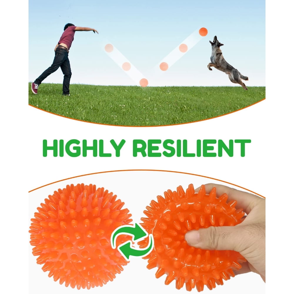 MesaSe Heavy Duty Squeaky Dog Balls for Medium Large Dogs, Dog Toys for Aggressive Chewers, Spike Ball Toys for Clean Teeth and Training(2 Pack) 6 ccbea441 8d45 4019 8f4b bdc7041ebef7.8eedf9b65910b4075820cb4e96e34cac - easyishop.co.uk