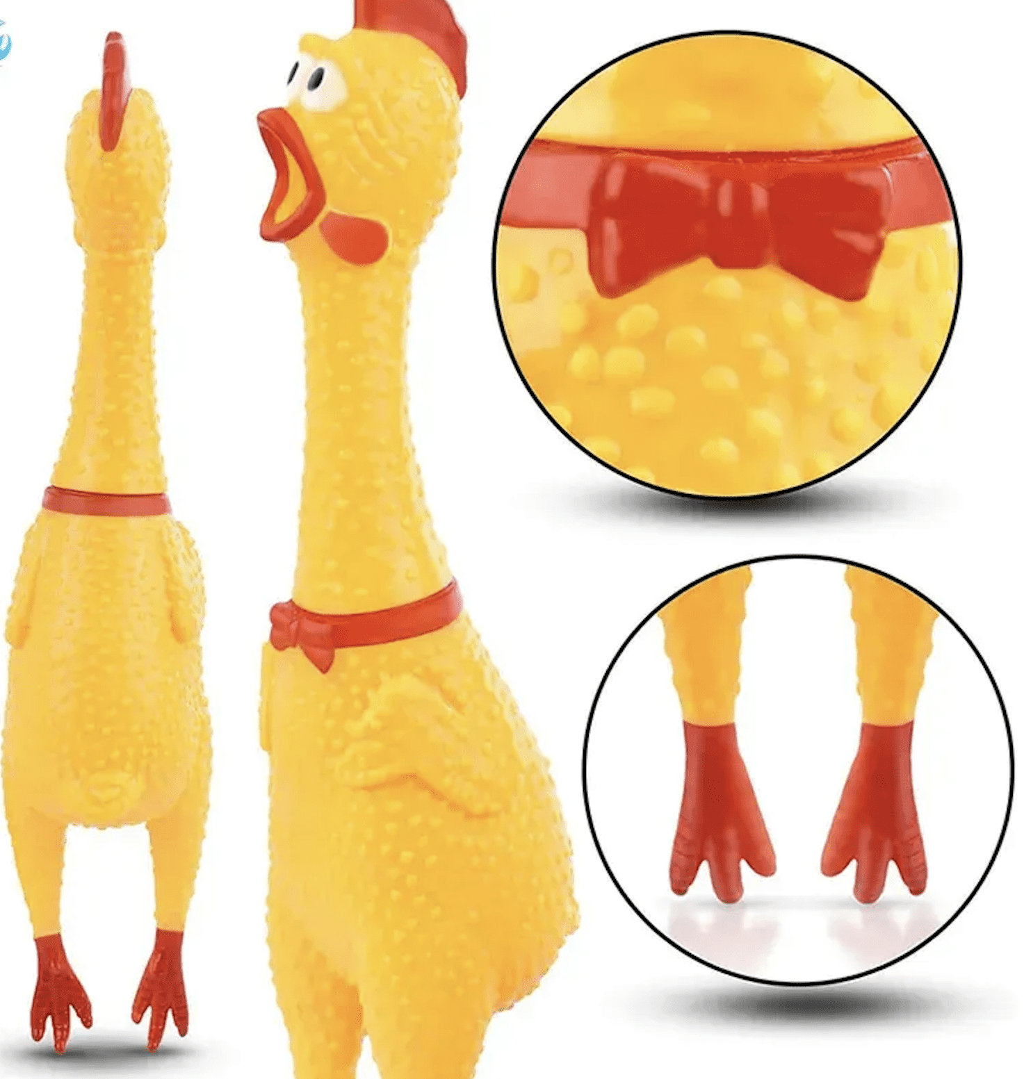 Screaming Chicken Dog Toy,32 cm/12.5 inch Yellow Rubber Squaking Chicken Toy Novelty and Durable Rubber Chicken for Dogs,Rubber Chicken Value 1 Pack 2 ce079d97 5d8a 4ecd 8bd3 4c1f349ff0c4.bc22729a6a19ed00e8c27c6fb836e73c - easyishop.co.uk
