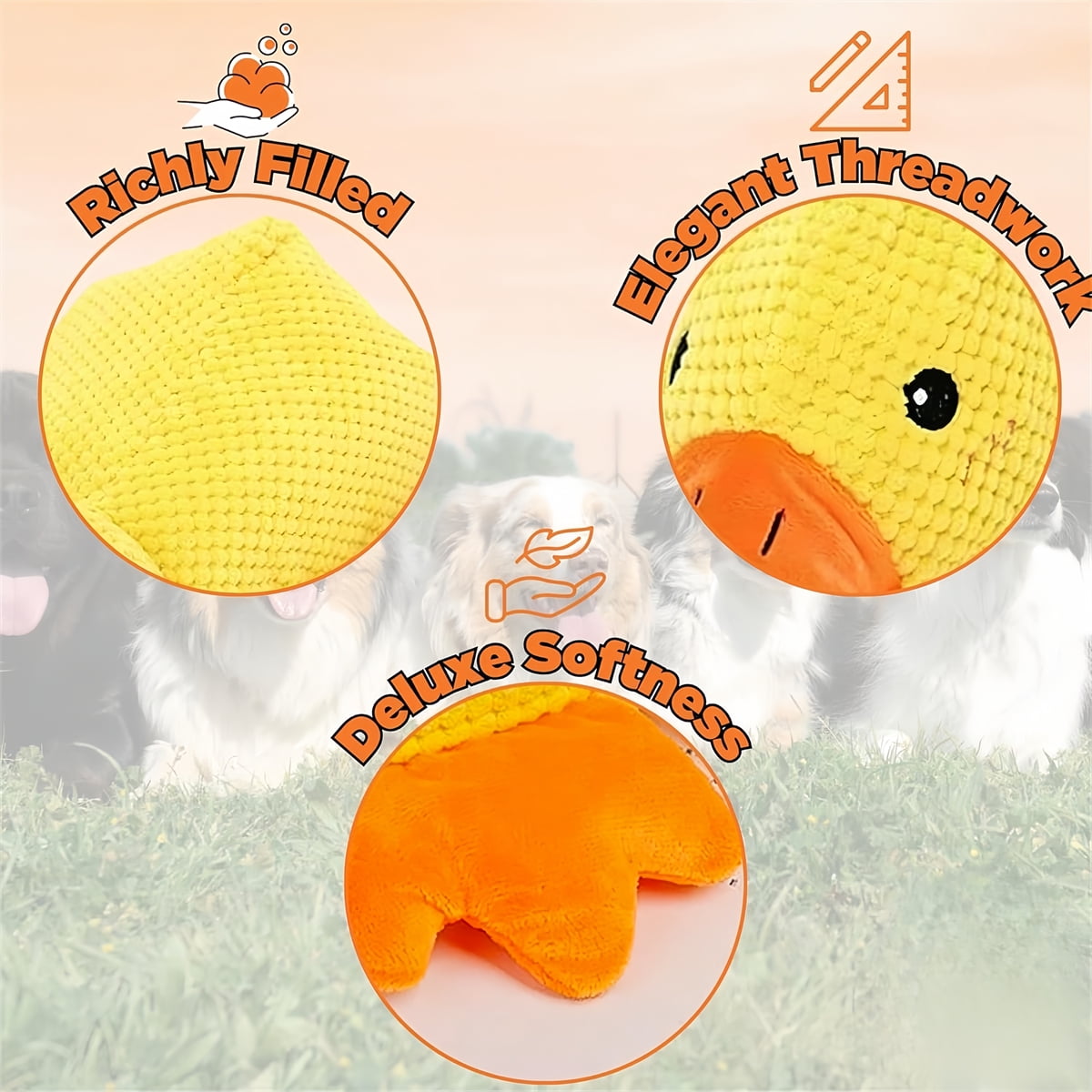 The Mellow Dog Calming Duck Dog Toy, Quacking Duck Toy, Cute No Stuffing Duck Dog Toy, Plush Cute Duck with Soft Squeake for Any Size Dog (Yellow) Small 7 ce6deacc 6df2 4889 833b ed6d825be91f.5b591ea8fa8bce1cafd6da4e50b7b870 - easyishop.co.uk