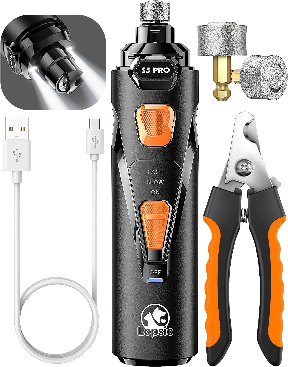 Dog Nail Grinder with 2 LED Lights Powerful 2-Speed Dog Nail Trimmers with 2 Grinding Wheels Super Quiet Rechargeable Pet Dog Nail Clipper Kit for Small Large Dogs Cats Nails Quick Grooming 1 Dog Nail Grinder 2 LED Lights Powerful 2 Speed Trimmers Grinding Wheels Super Quiet Rechargeable Pet Clipper Kit Small Large Dogs Cats Nails Quick Gr e9ca87ec 95f9 49d1 a758 568e0d54417b.522c4a6f68774bb09628c0b2c1377d11 - easyishop.co.uk