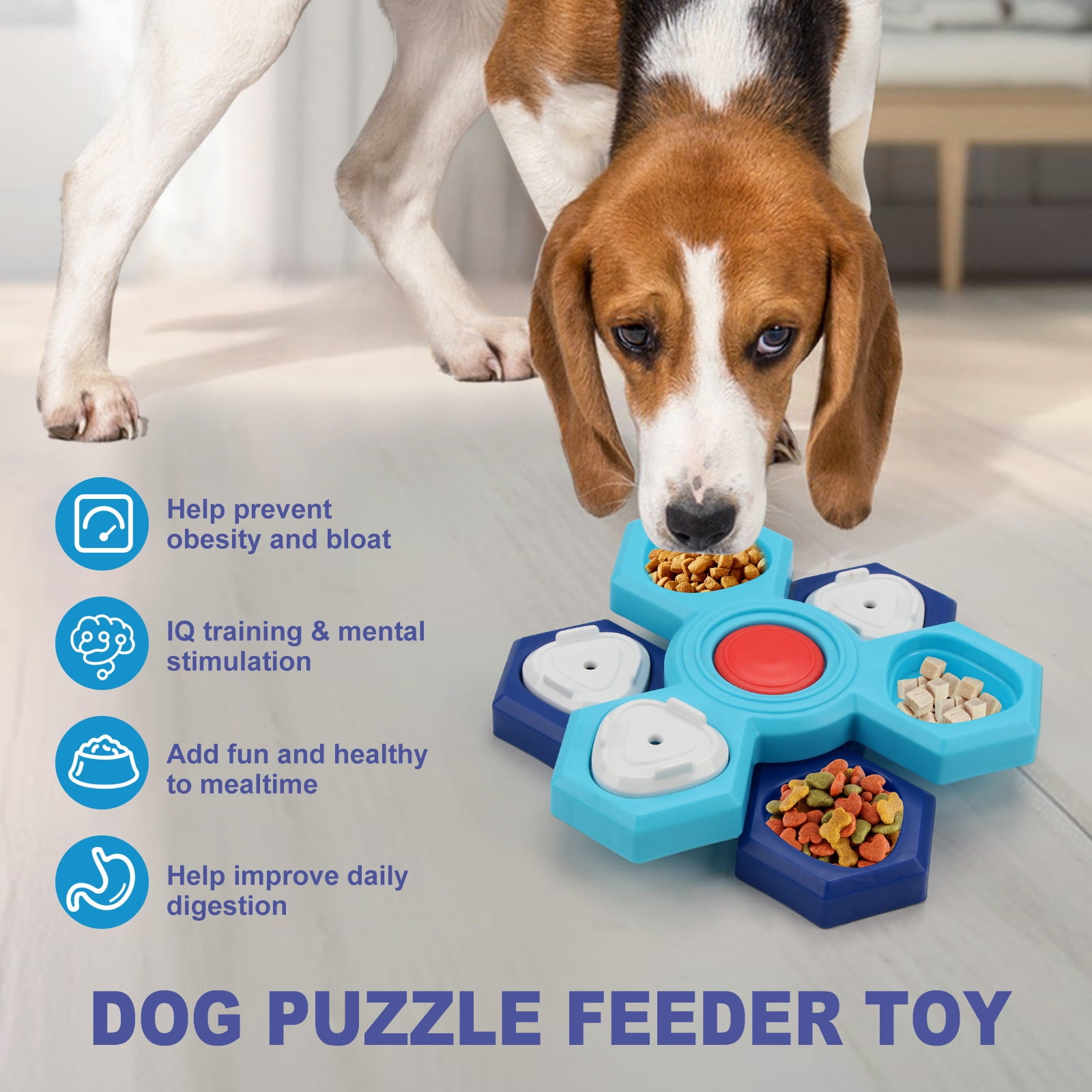 Harlier Dogs Food Puzzle Feeder Toys, Interactive Dog Puzzle Toys, Twister Dog Food Dispenser, Dog Toys for IQ Training Adjustable Slower Feeder Dog Puzzle, 9 Hiden Treat Compartments 7 d85f5570 da1f 4b2f a7f5 5da3a5256ea3.530faa86ac366afedc7329116262bdff - easyishop.co.uk