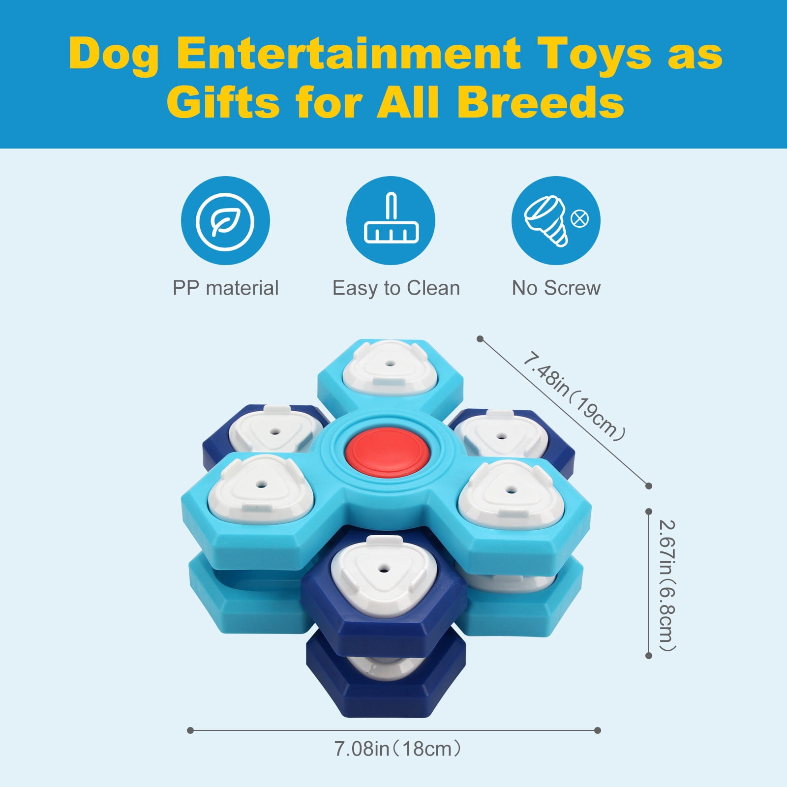 Harlier Dogs Food Puzzle Feeder Toys, Interactive Dog Puzzle Toys, Twister Dog Food Dispenser, Dog Toys for IQ Training Adjustable Slower Feeder Dog Puzzle, 9 Hiden Treat Compartments 8 da344ec2 f995 4f47 8f52 d0b1f8e601e7.b14c527d3415da3e5b235b9b58f01f2f - easyishop.co.uk