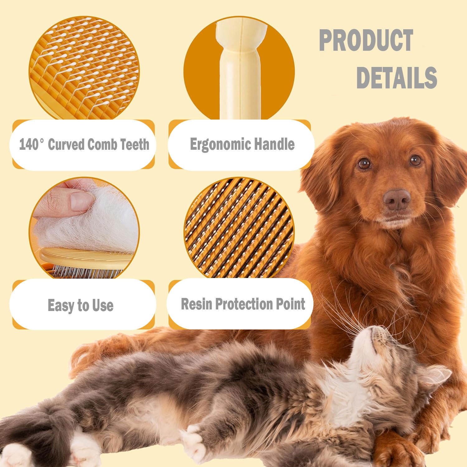 Cteifuer Cat Brushes for Indoor Cats - Pet Self-Cleaning Slicker Brush with Release Button - Grooming Brush for Shedding Massage, Gentle Grooming Comb for All Coat Types 9 de0d0a4b 7459 4640 89a8 a38a4d4cda2b.72a7e42ee4b1ced09927b79134beba34 - easyishop.co.uk