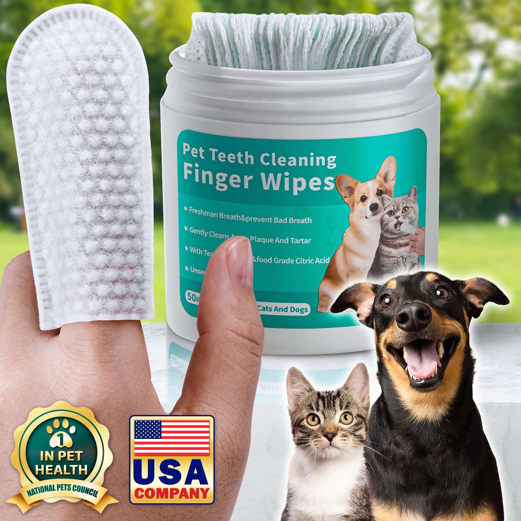 EcoEarth Teeth Cleaning Wipes for Dogs & Cats, Dental Finger Pads for Plaque & Breath 50Pc 1 EcoEarth Teeth Cleaning Wipes for Dogs Cats Dental Finger Pads for Plaque Breath 100Pc 128bdb4a 2c2a 45c1 a067 664f99fcf96a.66570cb5277282a3706ee997e001d67e - easyishop.co.uk