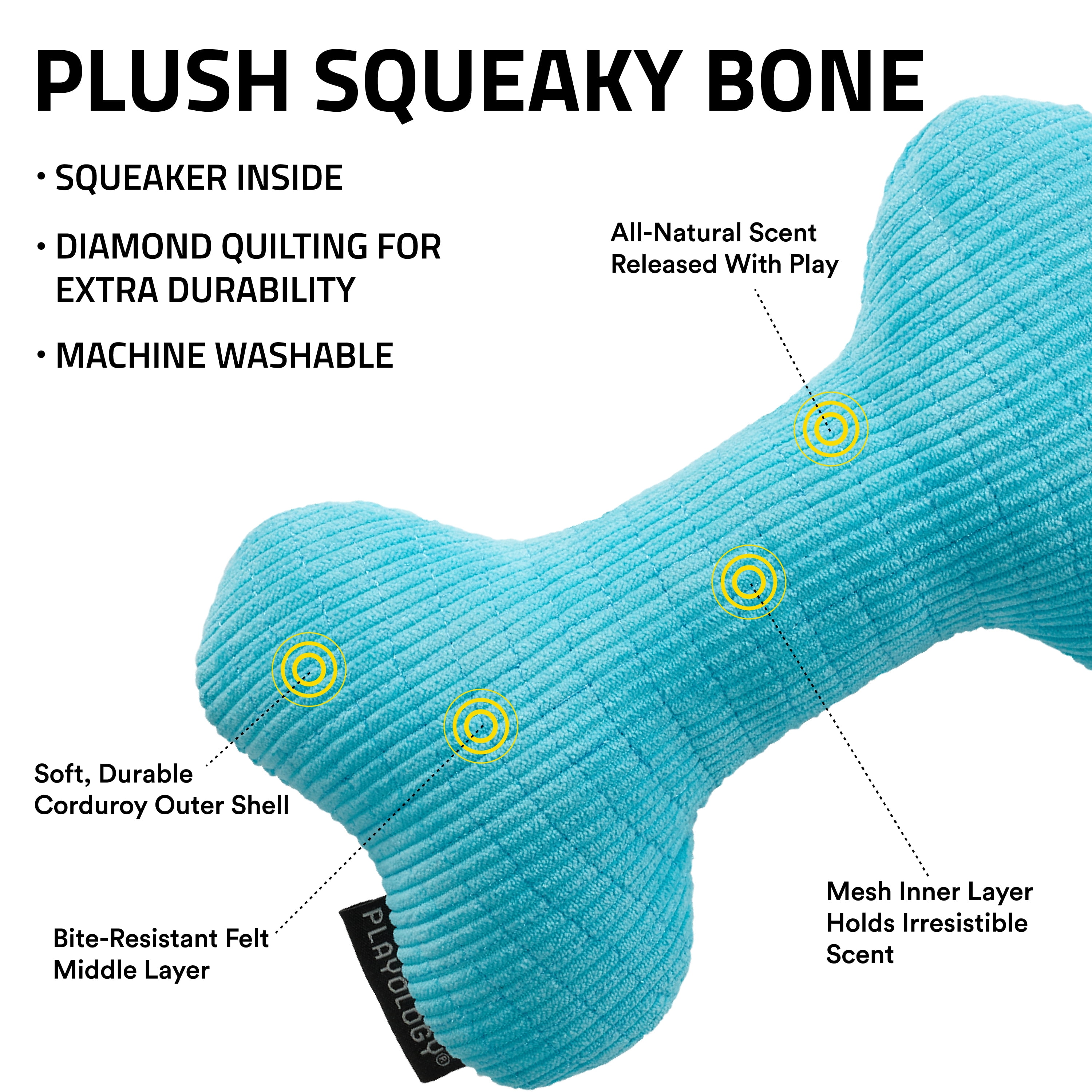 Playology Plush Squeaky Bone | Engaging All Natural Peanut Butter Scented Plush Dog Toy with Interactive Squeaker for Large to X-Large Dogs 50lbs & up | Easy to Clean | Squeak, Chew, Fetch, and Play! 2 e3513b42 cf41 4cf9 808e e2a90cceba1d.abfc5028022fd58e9cfc7ed6f86022e6 - easyishop.co.uk