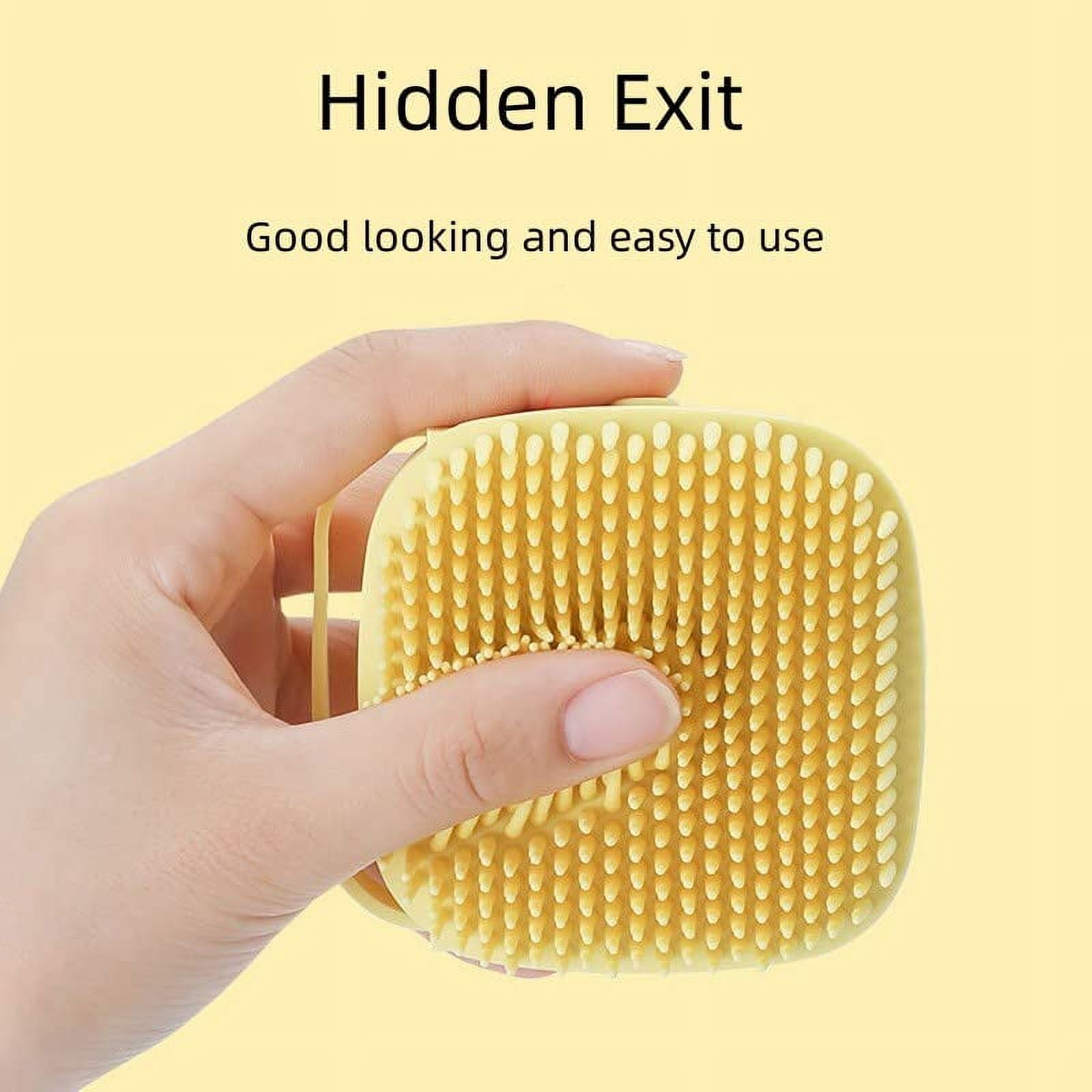 Dog Bath Brush Scrubber Shampoo Dispenser Brush, Pet Bath Massage Grooming Shower Soap Brush Soft Silicone for Short ,Long Haired Dogs and Cats Washing。 (yellow) 4 eb08918a 9fe1 42b5 a440 062e82ffa62c.77870f6fc45015accec43efc16cd292e - easyishop.co.uk