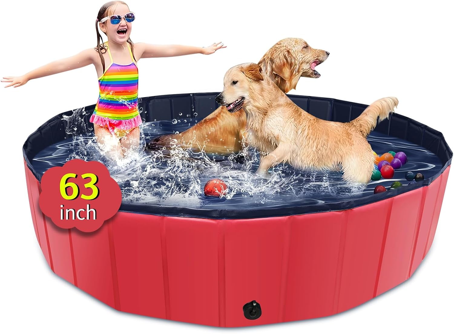 Foldable Dog Pool, 63" x 12" Kiddie Pool with Hard Plastic, Non-Slip Dog Bath Tub for Outdoor Backyard, Collapsible Dog Swimming Pool for Kids Dogs Pets (Blue) 14 Foldable Dog Pool 63 x 12 Kiddie Pool Hard Plastic Non Slip Bath Tub Outdoor Backyard Collapsible Swimming Kids Dogs Pets Red addcf66b 25aa 409e 956d 0145fc9091a0.0c5ecc0d38ab0b5c1c47f2767af18c4d - easyishop.co.uk
