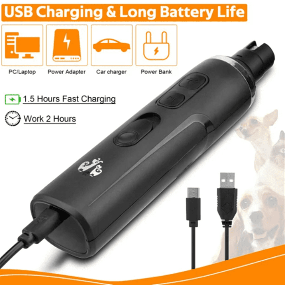 ZOUYUE Electric Dog Nail Grinder Professional, LED Lighting, Quiet Painless Safe Smooth Paw Grooming, Powerful 2 Speeds Clipper Trimmer (Black) 2 f49a16b4 39dd 45ca ab80 428ef197bba9.1866a361de3986566949bdfdd9338b9e - easyishop.co.uk