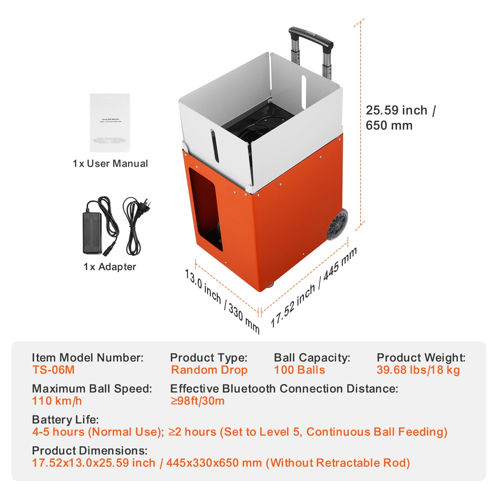 KFFKFF Mobile Tennis Ball Launcher, Automatic Ball Thrower with Capacity for 100 Balls, Equipped with 5 Motors, Provides Over 2 Hours of Continuous Use, Rechargeable Battery, Controlled via App 8 f5f63284 cd48 413d b6bb f27e4cdfa329.5be546406584e8d909b75dbf2116c8a9 - easyishop.co.uk