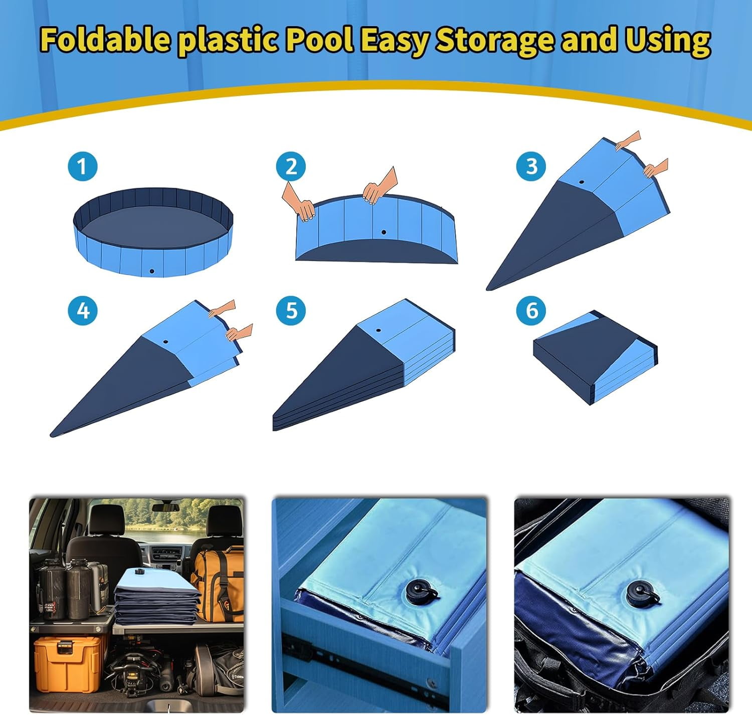 Foldable Dog Pool, 63" x 12" Kiddie Pool with Hard Plastic, Non-Slip Dog Bath Tub for Outdoor Backyard, Collapsible Dog Swimming Pool for Kids Dogs Pets (Blue) 6 fc49cdef 8116 437d 9c48 27dfcf044e28.388ad1322efe0b6c8f07daa9c2ed3b65 - easyishop.co.uk