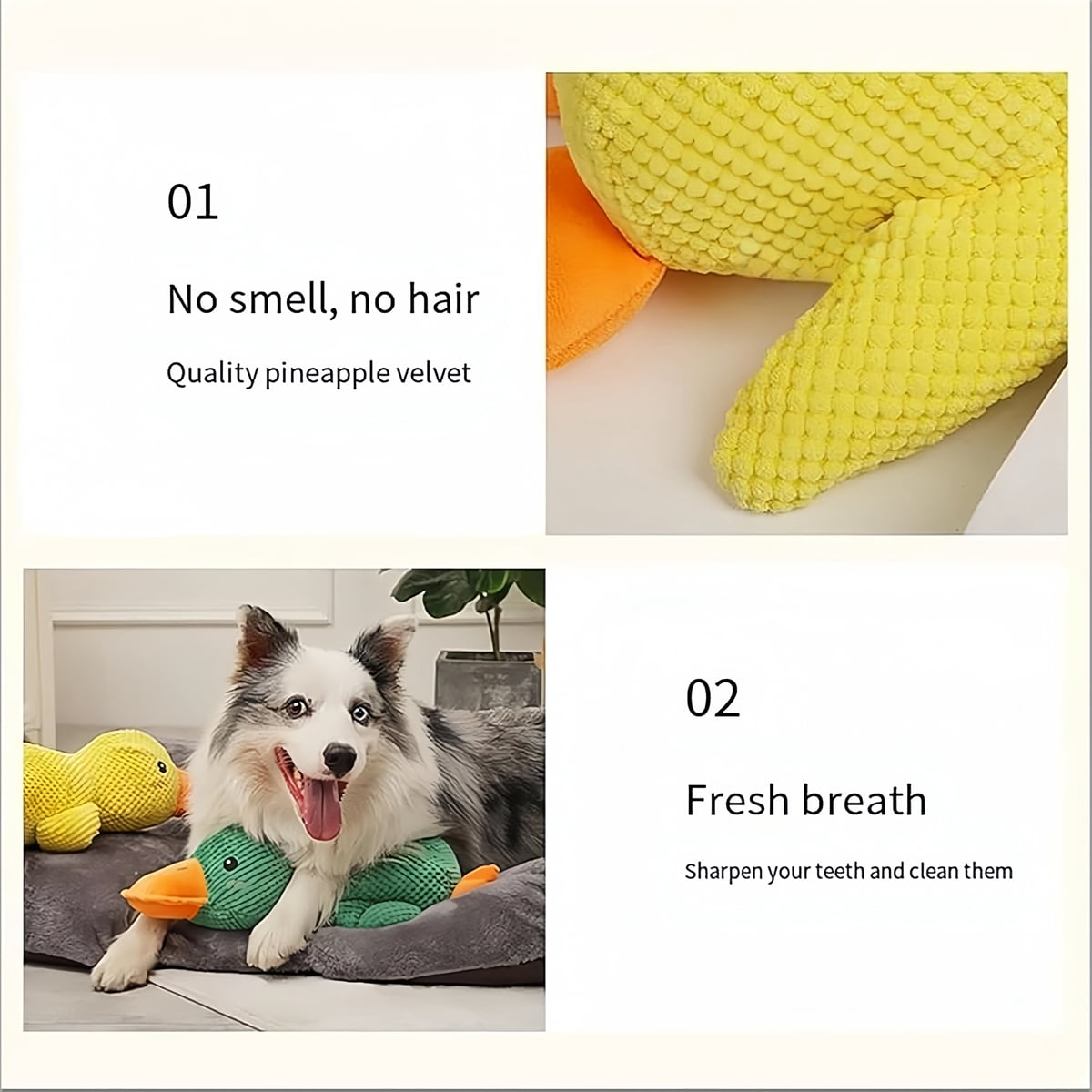 The Mellow Dog Calming Duck Dog Toy, Quacking Duck Toy, Cute No Stuffing Duck Dog Toy, Plush Cute Duck with Soft Squeake for Any Size Dog (Yellow) Small 8 fd84fca1 9156 4bc4 8e96 0fbb9f9bf49e.92ba8b1887b23bd01d150af9b0e6fa4e - easyishop.co.uk