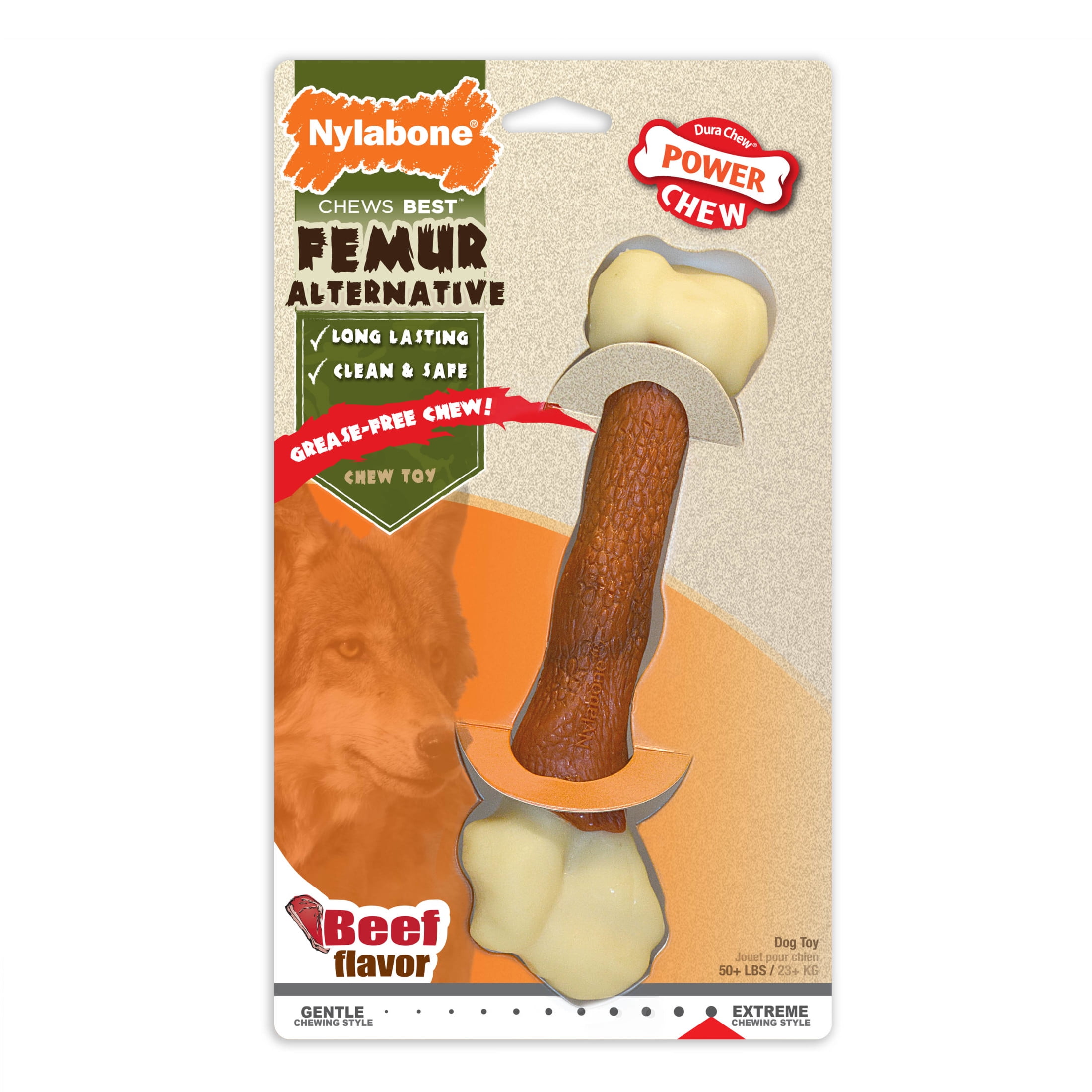 Nylabone Power Chew Femur Dog Bone Alternative Beef Large/Giant - Up to 50 lbs. (1 Count) 1 Nylabone DuraChew Femur Alternative Beef Flavor Dog Toy X Large 22fb4fbc ef7f 40de 8c88 af38d2b17fd5.737f30b139f3fcf469cabd5504cdab21 - easyishop.co.uk