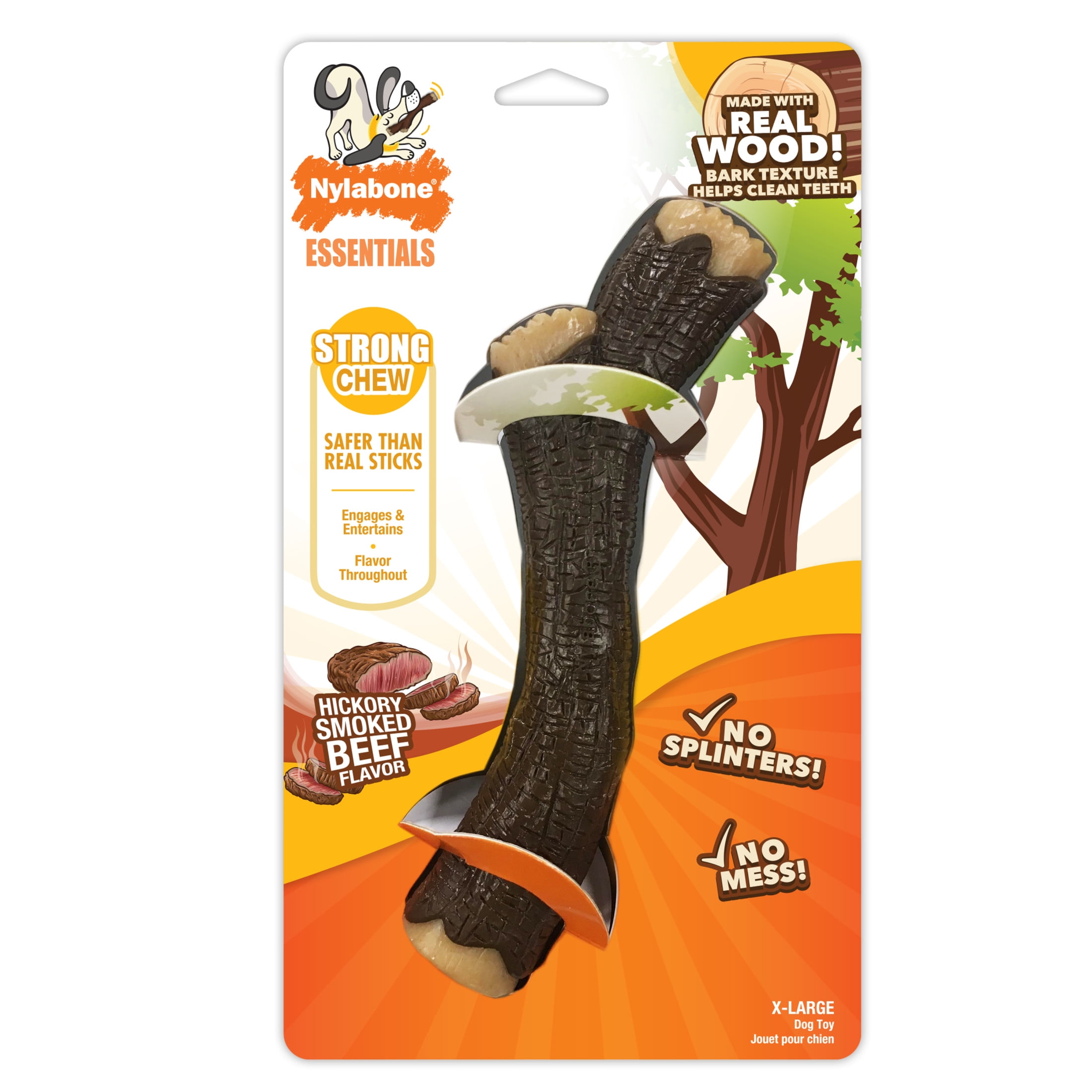 Nylabone Strong Chew Real Wood Dog Stick Toy Hickory Smoked Beef X-Large/Souper - 50+ lbs. (1 Count) 1 Nylabone Strong Chew Real Wood Dog Stick Toy Hickory Smoked Beef X Large Souper 50 lbs 1 Count 34d10284 d4ec 4fb2 bfbb 2fc777bf6bc0.81e2af800bdbb7261d7b397a22535e19 - easyishop.co.uk