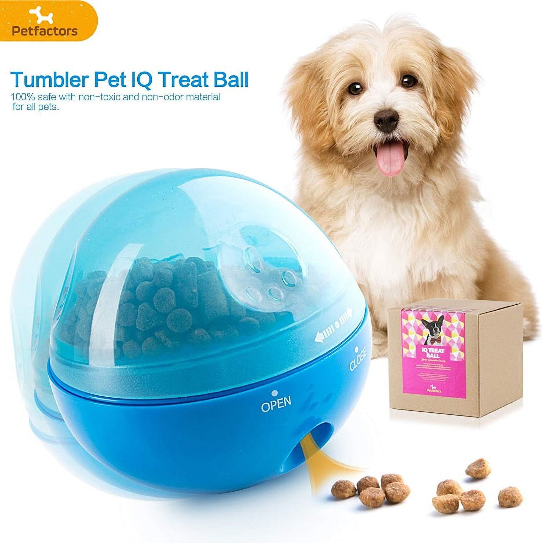 Petfactors Puzzle Treat Ball for Pets, Tumbler Interactive Food Dispensing Ball, Toys for Dogs Cats, Increases IQ and Mental Stimulation (Blue) 1 Petfactors Puzzle Treat Ball for Pets Tumbler Interactive Food Dispensing Ball Toys for Dogs Cats Increases IQ and Mental Stimulation Blue 3a86350e 3c08 4c62 a840 bbde8feaa77b.689ef271622dd62b1bab38262b696f9b - easyishop.co.uk